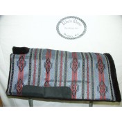 Blue Aztec Built Up Cut Back Saddle Pad